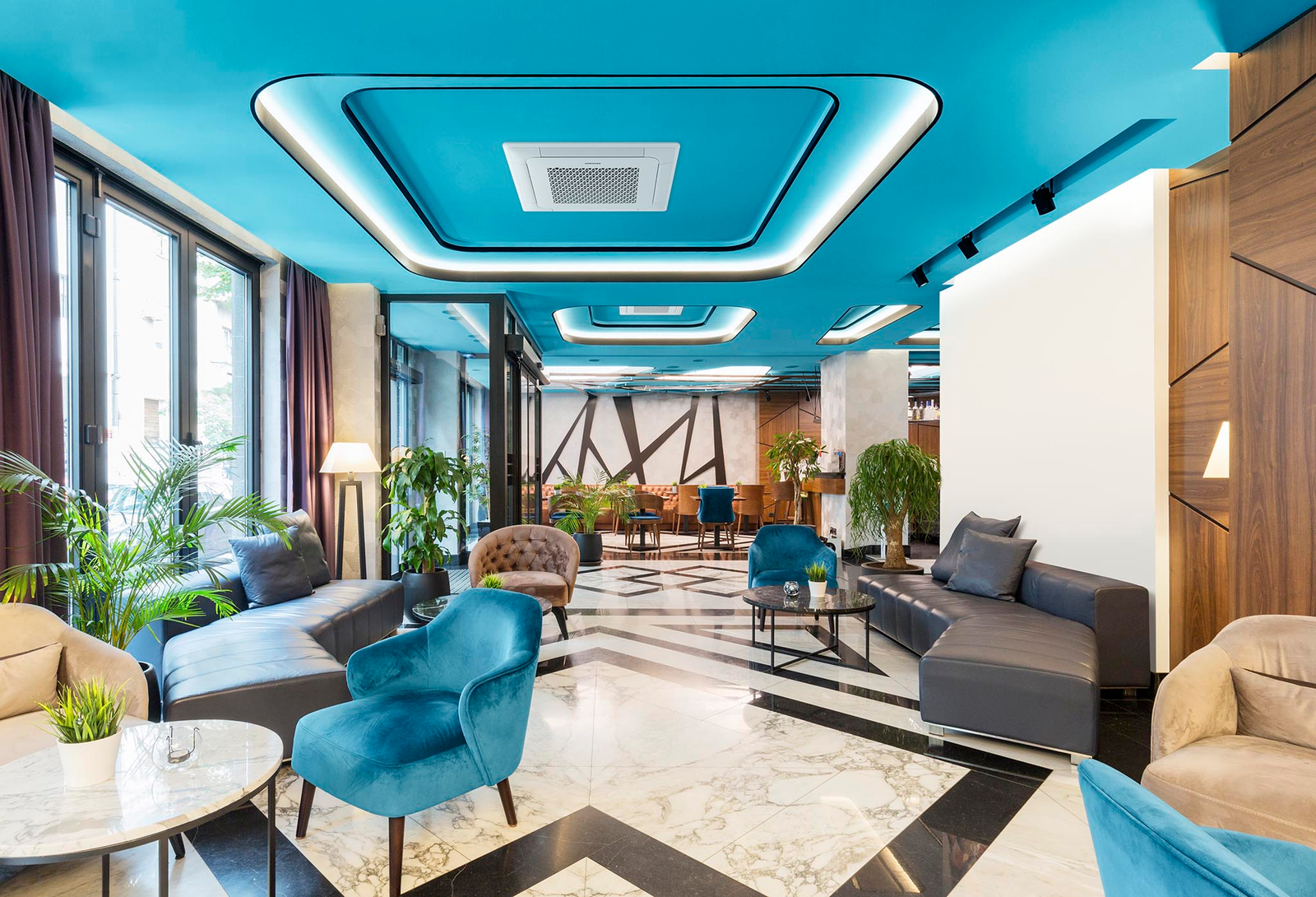 Interior of a modern hotel  lounge cafe bar restaurant