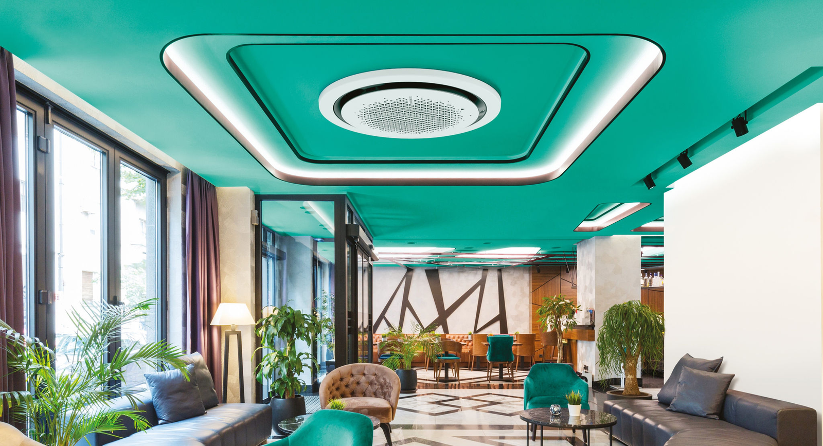 Interior of a modern hotel  lounge cafe bar restaurant
