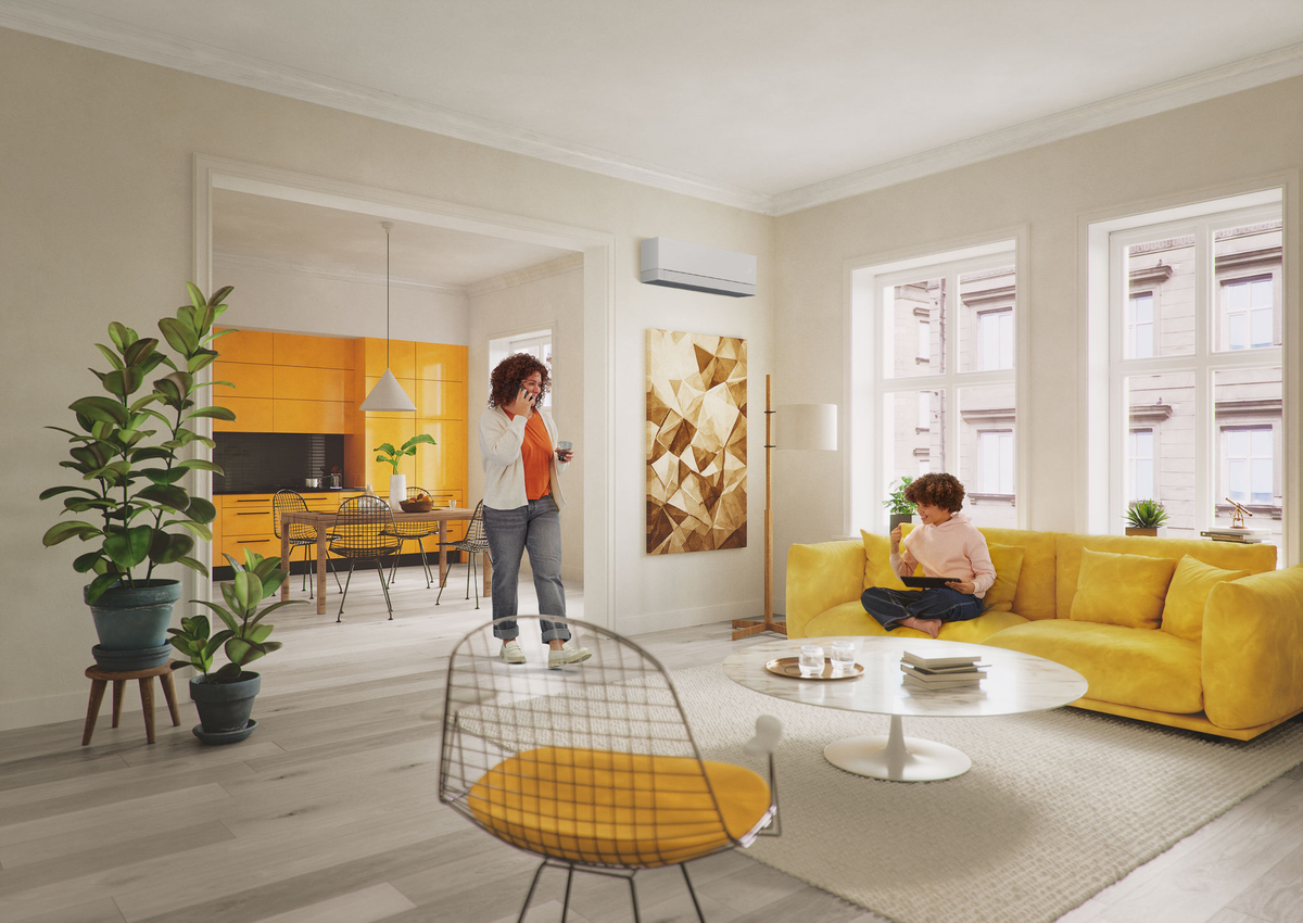 RAC Visual 2025 WindFree Premiere EW living room (saffron)