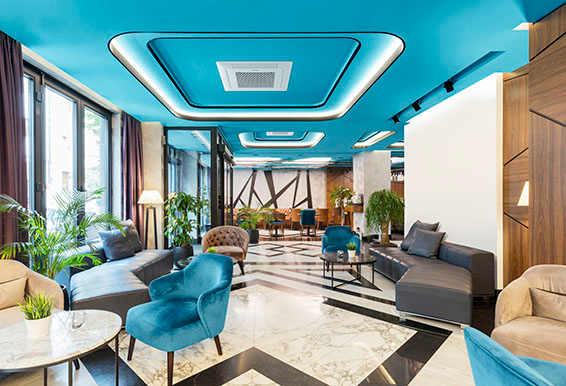 Interior of a modern hotel  lounge cafe bar restaurant