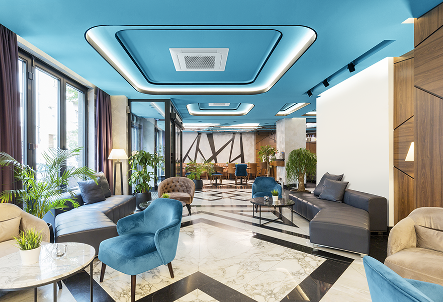 Interior of a modern hotel  lounge cafe bar restaurant