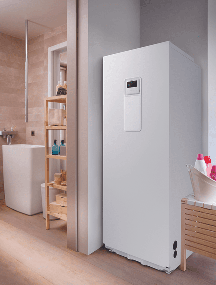 Washing machine and dryer in the bathroom