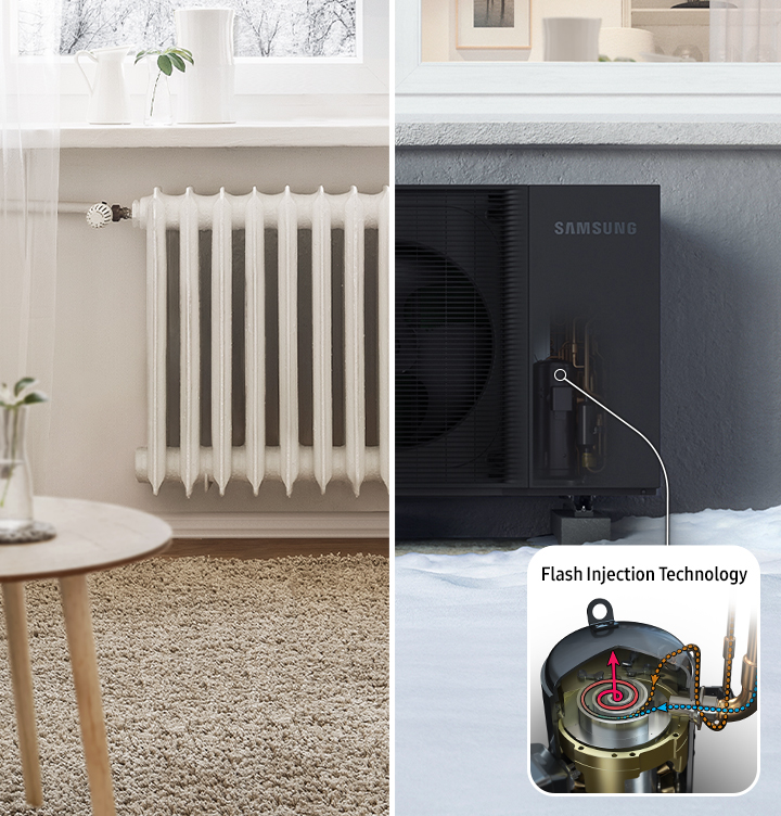 SAC EHS Mono HT Quiet F001 Hot Water Temperature of up to 70 mobile