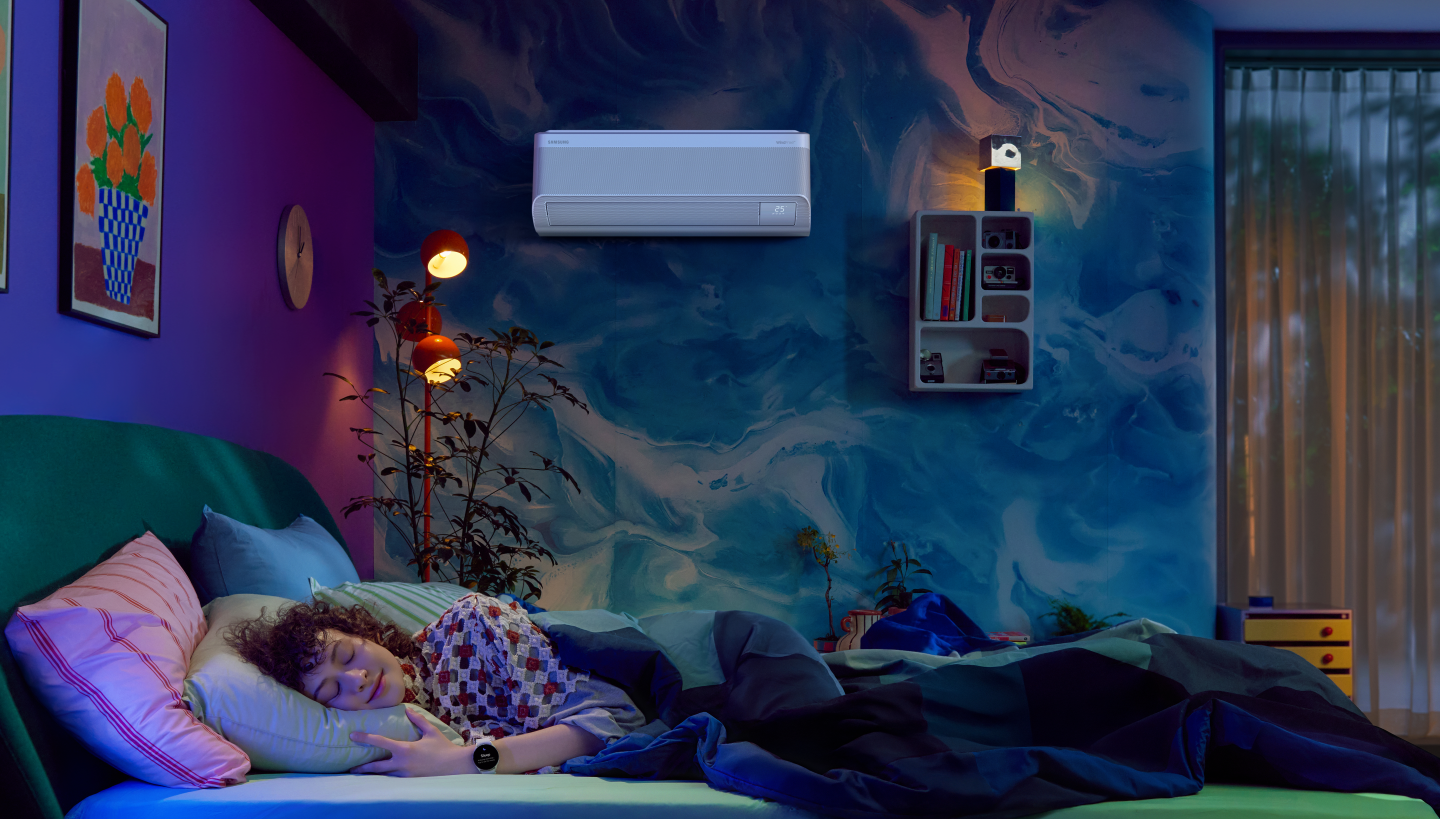 2025 Samsung Bespoke AI WindFreeTM KV Lifestyle Cut WindFree Wearable Good Sleep Horizontal   1440x819