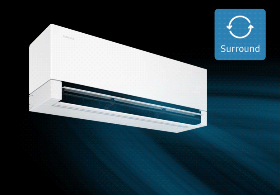 Samsung WindFree Premiere Motion Wind trijų menčių oro srauto valdymas